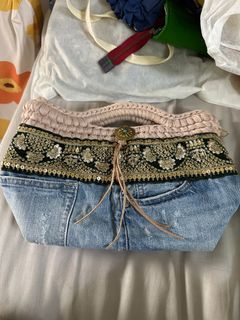 牛仔布拼布手提包64209179427842110