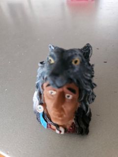 部落住民披獸皮造型狼頭人面戒指64209640043521110