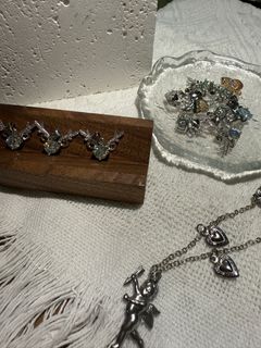 銀色天使丘比特項鍊及小水晶吊墜64210710463747110