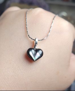 黑貝母桃心吊墜64213240511489110