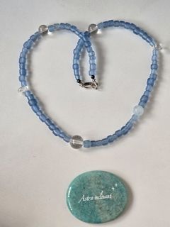 天藍尼泊珠×天然石頸鏈64211994232835110