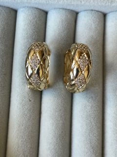 金色菱格耳圈64214533546497110