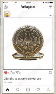 愛麗絲夢遊仙境復古懷錶64214533831555110