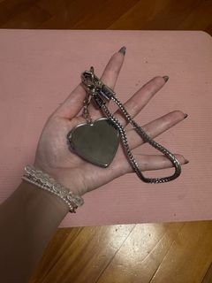 心形鏡銀色手機繩64217834718977110