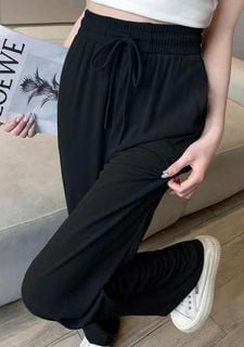 🖤 黑色垂感闊腿長褲👖64218660424577110