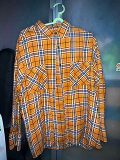 黃色格紋長袖襯衫64218659144961110