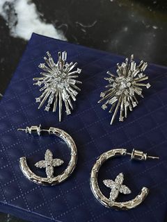 煙花+ 四葉草銀耳飾2對64214533598594110