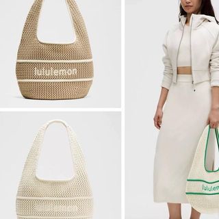 外國預訂 5色選 lululemon cotton crochet針織拼色款 肩咩袋64219291646210110