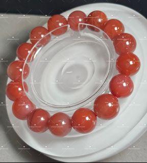 天然 南紅瑪瑙 川料 13mm 手串 Natural Southern Red Agate South Red Agate Bracelet64220307407106110