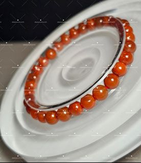天然 川料 南紅瑪瑙 6mm 手串 Natural Southern Red Agate South Red Agate Bracelet64220531969283110