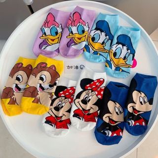 Disney Cartoon Characters Adult Boat Socks $90/5 Pairs, $150/10 Pairs64215242154115110