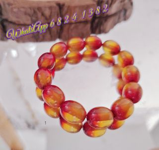 全新品 原產地 伊朗 稀有 優質 15.5mm x 12.5mm 蘋果蜜蠟 手串一條 QB-50564212821881858110