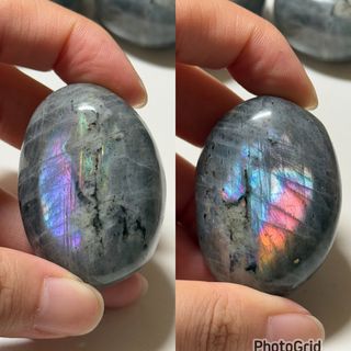 ［拉長石］紫光拉長石 手把 石春 水晶 礦石64214076082177110