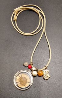 包郵 小雛菊乾花長項鍊 文青頸鍊 小清新頸鏈 做舊復古 Dried flowers chrysanthemum long necklace64211994252803110