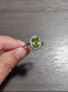 橄欖石 切割面 戴妃款 戒指 GR6464213023488129110