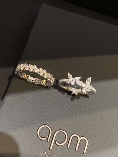 ✨【全新未拆封】楊紫同款 APM Monaco 蝴蝶戒指 精緻疊戴滿天星麥穗戒指✨64210709091713110