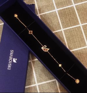 🌟官網授權商家🌟施華洛世奇粉天鵝手鍊水晶氣質 ins 磁扣粉色手鍊64213877529729110