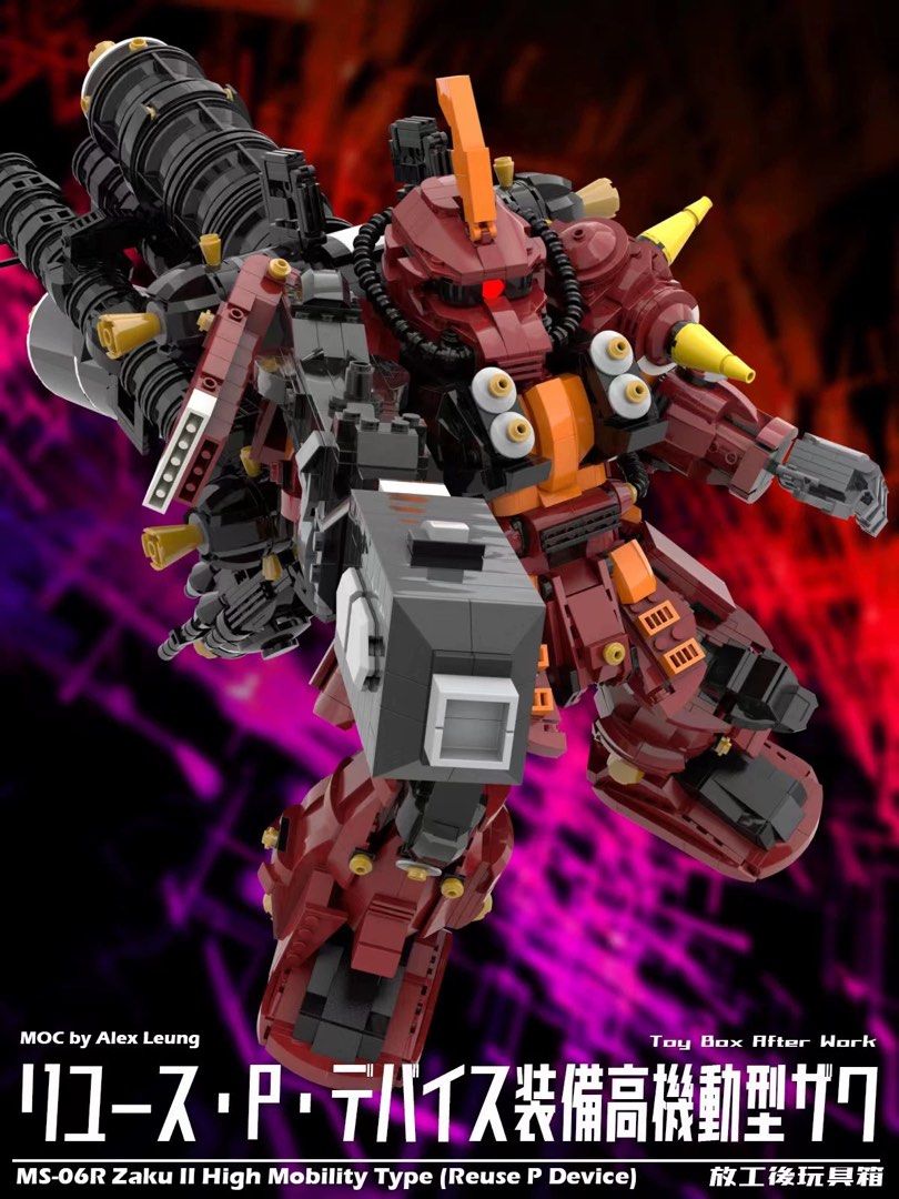 ⚙️ MOC MS-06R Zaku II High Mobility Type 2734pcs | 40cm+ Gundam Zeon Mecha Model MOC (Category: Gundam Model Kits) located in Singapore. Submitted by moc_world (Listing ID 1399057103, Image 1). Description: 💫 Product Description 💀 “Speed. Power. Zeon Pride — The MS-06R High Mobility Zaku II.” Unleash the might of Zeon’s elite with this MOC MS-06R Zaku II High Mobility Type, the upgraded version of the legendary frontline mobile suit from Mobile