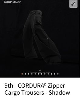 [徵 SIZE 1] GOOPiMADE 9th - CORDURA® Zipper Cargo Trousers - Shadow64213879261187110