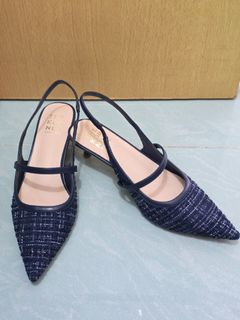 包順豐 The Korner Kleo Tweed Heels Navy 高跟鞋 高踭鞋64208117557634110
