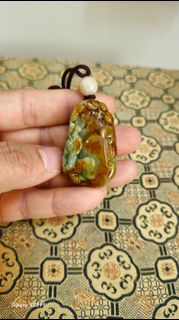 天然A貨緬甸翡翠黄翡雙歡如意金錢64215708597634110