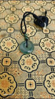 天然A貨緬甸翡翠藍水飄花平安扣64215708498305110