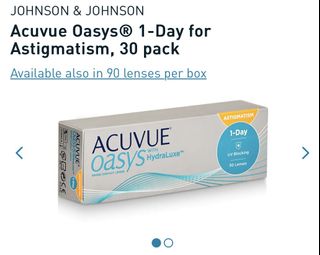 Acuvue Oasys 1-Day in for Astigmatism 30 Pack64214304652418110
