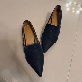 B Major LANZ Navy 軍藍粗跟高踭鞋 (Size 37)64214532572801110