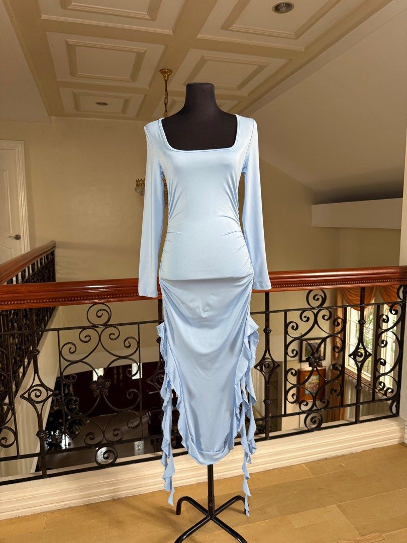 Baby Blue Dress Draped (Category: Dresses) located in Makati City. Submitted by VersatileBabe (Listing ID 1399206171, Image 1). Description: .