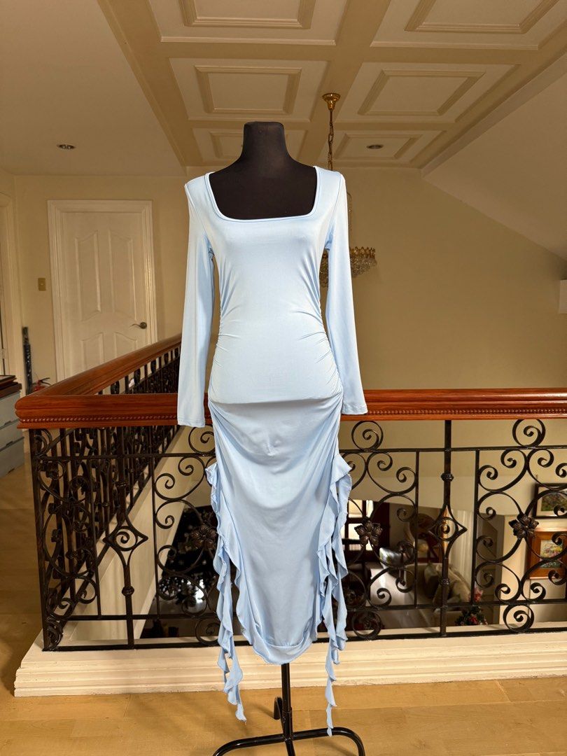 Baby Blue Dress Draped (Category: Dresses) located in Makati City. Submitted by VersatileBabe (Listing ID 1399206171, Image 2). Description: .