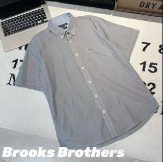 Brooks Brothers 男士修身版美式牛津紡短袖休閒襯衫 短袖T恤 Cotton Short Sleeve Shirt 襯衫 棉襯衫 男裝 Shirt XXL Top Shirt men64215451866499110