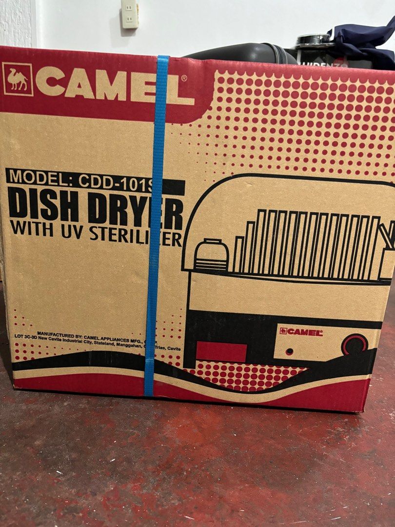 Camel Dish Dryer CDD-1015 with UV Sterilizer (Category: Other Kitchen Appliances) located in Mandaluyong City. Submitted by helloaaa1 (Listing ID 1399126862, Image 1). Description: - Camel Dish Dryer with UV sterilizer - Model: CDD-1015 - Brand: Camel Appliances - Features UV sterilizer - Brand new, sealed box - Designed to dry and sterilize dishes.