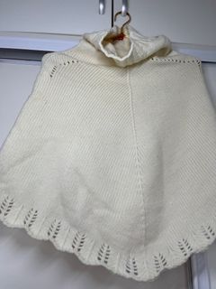 Carpi Knit 米白色針織斗篷64212607030914110