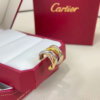 Cartier  交織設計 三色耳釘 耳環 女款64213023091586110