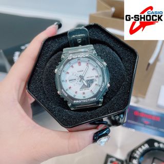 CASIO G-SHOCK新冰韌系列運動八角半透明手錶 GMA-S2100SK-7APR 半透明材質骨架武裝金屬錶盤 WATCHES64216419574787110