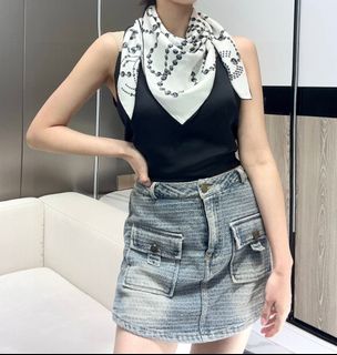 【CHANEL新款 溫柔而嫺靜珍珠優雅氣質】柔軟順滑羊毛真絲 140 x 140cm64216904421891110