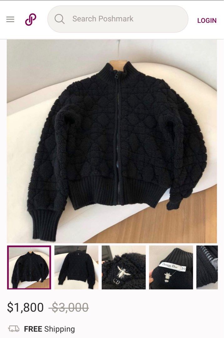 Christian dior wool/cashmere cannage jacket (Category: Luxury Apparel) located in Binalonan. Submitted by sheenaluxarchive (Listing ID 1399124530, Image 2). Description: Rank A Size med to semi large womens No flaws Orig.