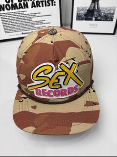 🌟官網授權商家🌟Chrome Hearts 克羅心 Sex Records 平檐棒球帽女 CH 克羅鴨舌帽潮牌男 Matty Boy 最新款帽64220306439681110