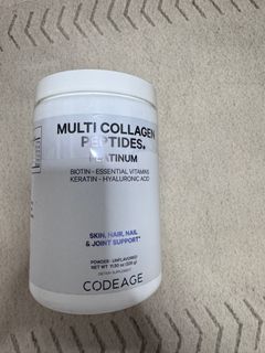 Codeage, Platinum, Multi Collagen Peptide Powder, Biotin, Keratin, Hyaluronic Acid, Unflavored, 11.50 oz (326 g)64213656206465110