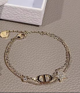 🌟官網授權商家🌟Dior 迪奧雙層星星手鍊滿鑽經典 CD 扣64220307446787110