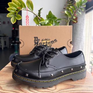 🌟官方網站授權商家🌟Dr . Martens 馬汀博士1461鉚釘低幫三孔馬丁鞋男真皮經典簡約黑色男款3孔休閒單鞋 尺碼：38-4664207449432963110