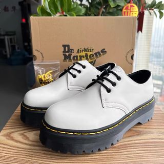 🌟官網授權商家🌟Dr . martens 馬汀博士1461厚底3孔 Quad 白色鬆餅馬丁鞋（底高5cm ） 碼數：34-4464207449426177110