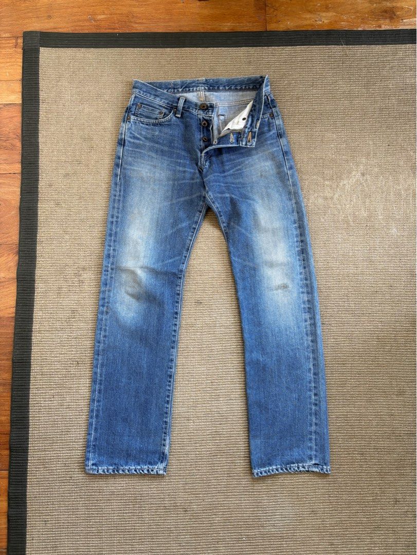 Edwin Button-fly Selvedge Denim 505 | Made in Japan (Category: Jeans) located in Paranaque City. Submitted by grailonious (Listing ID 1399209464, Image 1). Description: Edwin 505 Lowrize Japanese denim. Amekaji, workwear etc. All measurements posted. Best fits sz 30 Waist 38.5cm=15.16 in Not momotaro flat head mccoys etc .