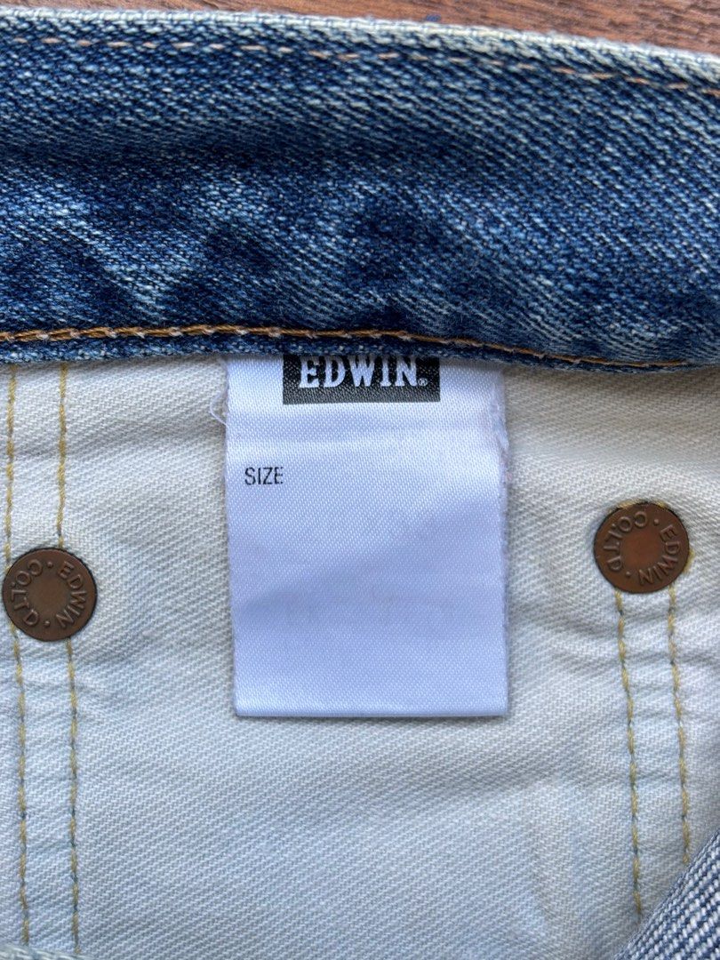 Edwin Button-fly Selvedge Denim 505 | Made in Japan (Category: Jeans) located in Paranaque City. Submitted by grailonious (Listing ID 1399209464, Image 3). Description: Edwin 505 Lowrize Japanese denim. Amekaji, workwear etc. All measurements posted. Best fits sz 30 Waist 38.5cm=15.16 in Not momotaro flat head mccoys etc .