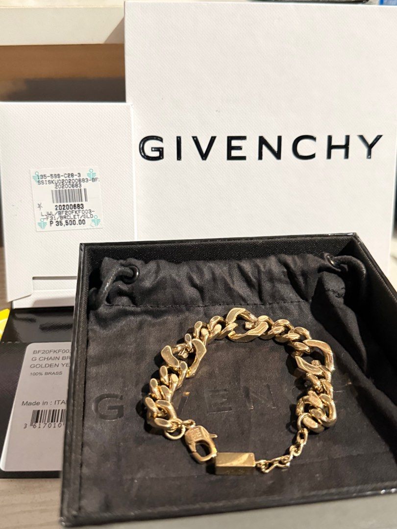 Givenchy Bracelet (Category: Luxury Accessories) located in Manila. Submitted by jaimedios (Listing ID 1399052185, Image 1). Description: 100% Brass Givenchy Bracelet Bought for 35,500PHP Negotiable Fitted Once only! 1000000% authentic. Complete with cards and everything. Makati.