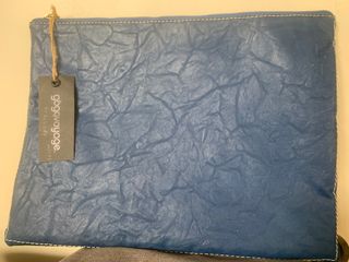 gogovoyage 藍色皺紋手拿包64207892088705110