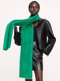 綠色圍巾 冬季羊絨觸感64208541432323110