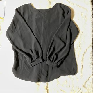 GU黑色長袖女裝上衣*前後兩穿64211781775746110