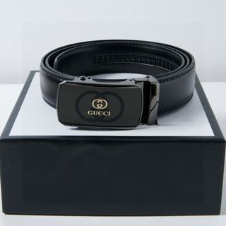 💎品質保障💎Gucci 磨砂面自動扣皮帶64208115231619110