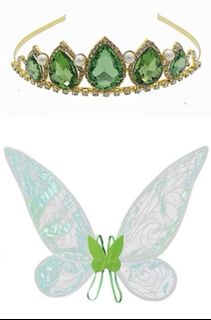 Halloween現貨綠色/粉色仙子翅膀皇冠64219292053761110